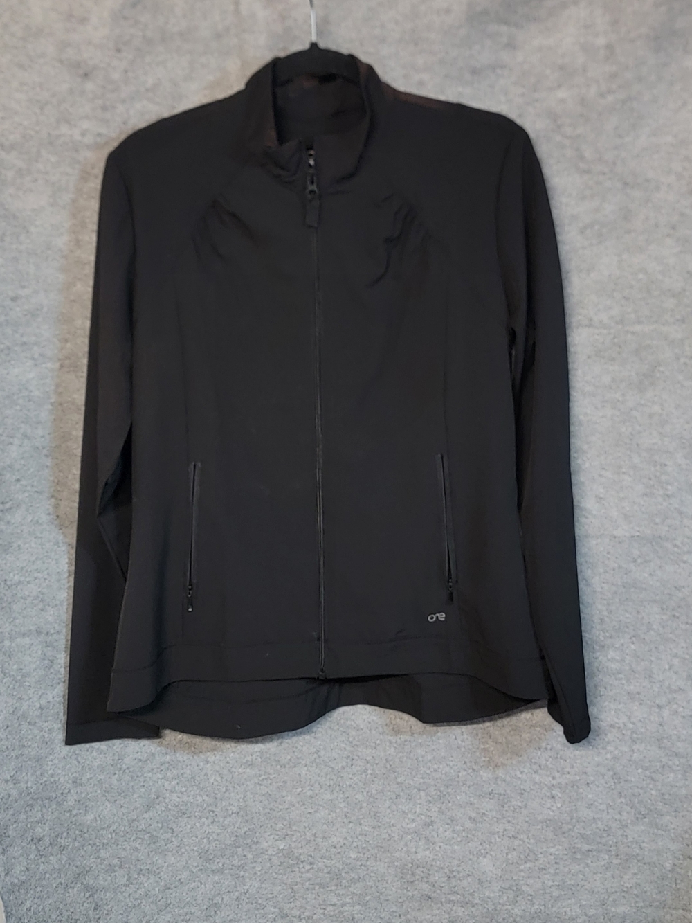 Barco One Black Full-Zip Scrub Jacket